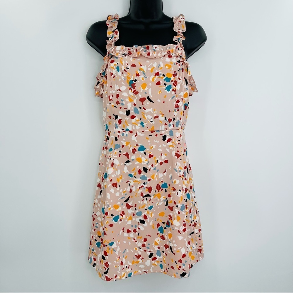 Lost + Wander Santa Rosa mini dress blush‎ abstract print women's size small